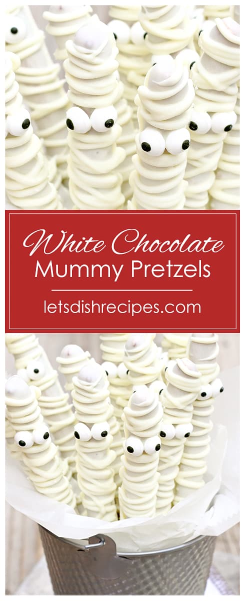 White Chocolate Mummy Pretzels