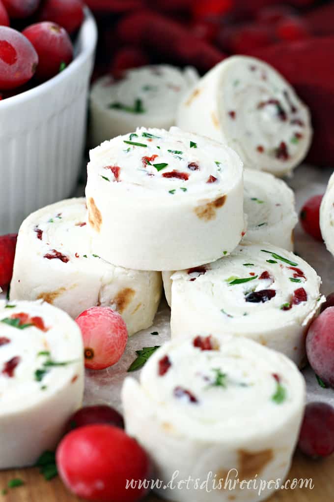 Cranberry Feta Pinwheels