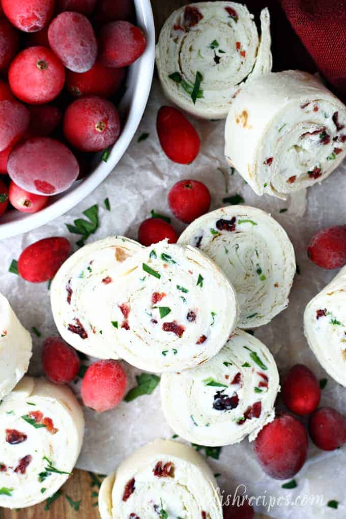 Cranberry Feta Pinwheels