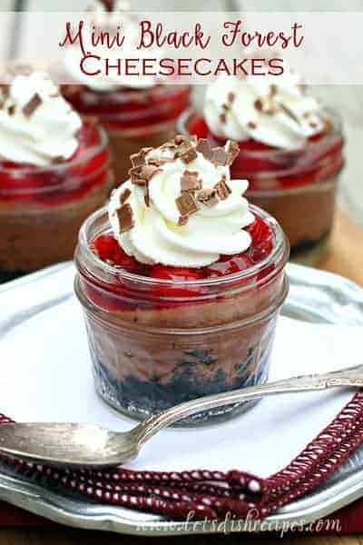 Mini Black Forest Cheesecakes