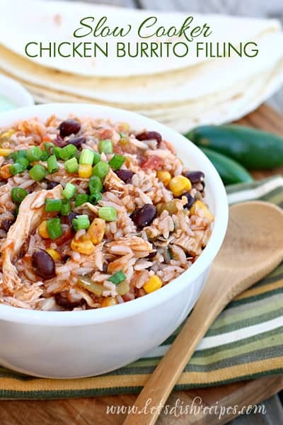 Slow Cooker Chicken Burrito Filling