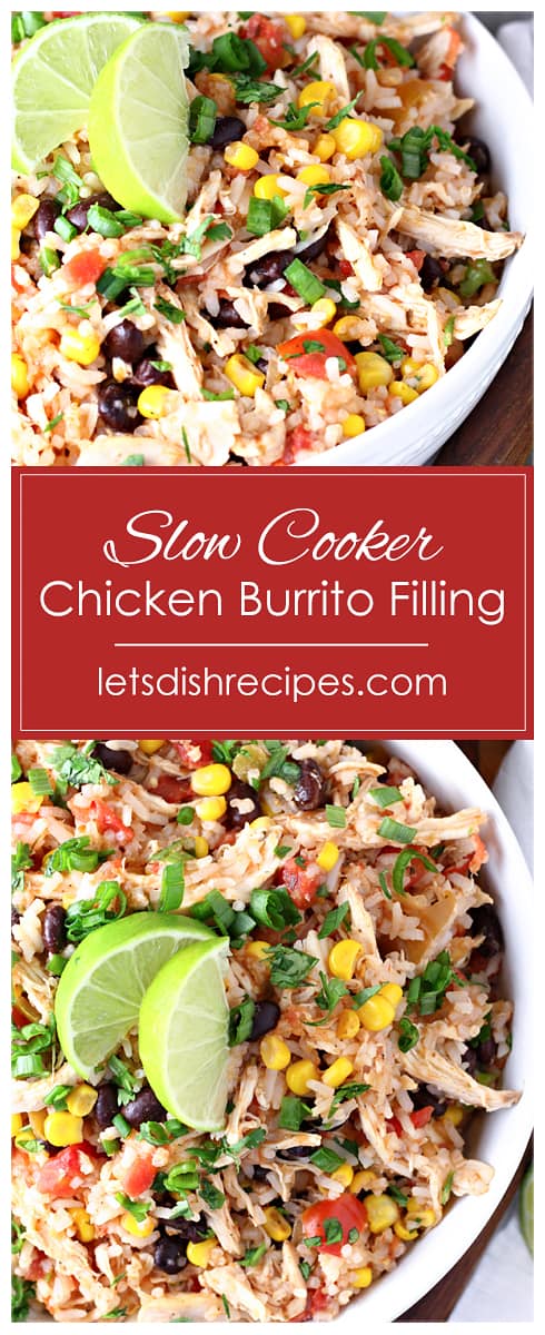 Slow Cooker Chicken Burrito Filling