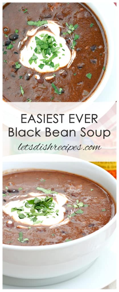 Easiest Ever Black Bean Soup