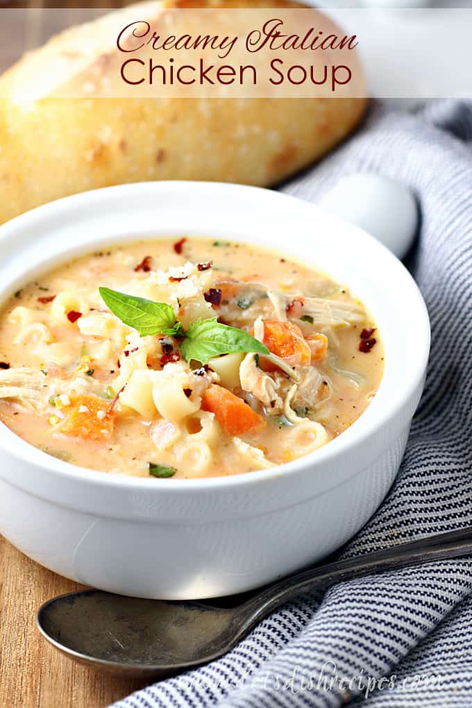 Creamy Italian Chicken Noodle Soup