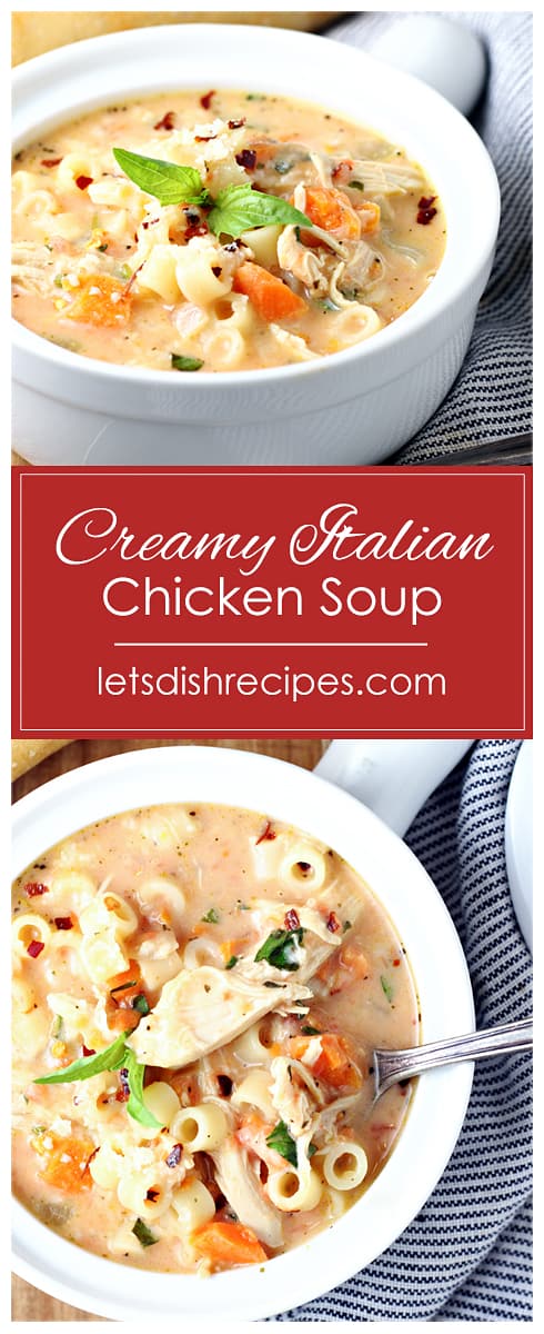 Creamy Italian Chicken Noodle Soup