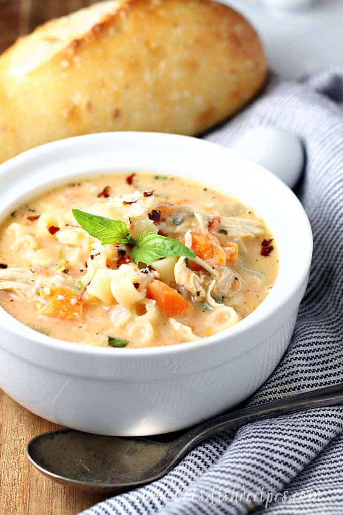 Creamy Italian Chicken Noodle Soup