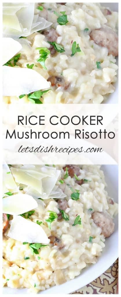 Rice Cooker Mushroom Risotto