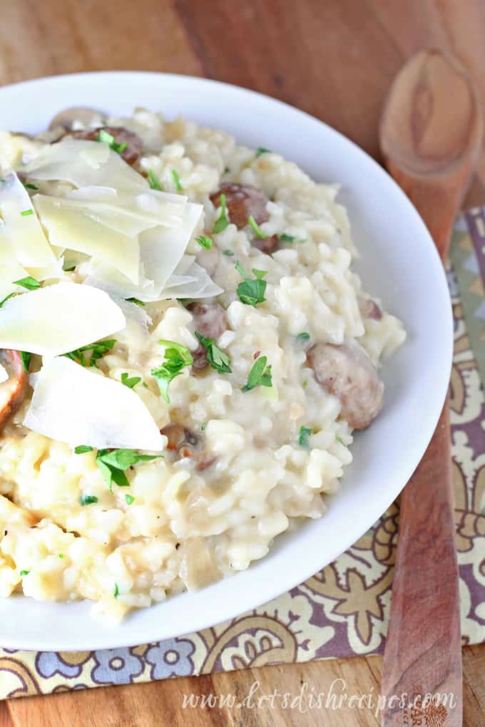 Rice Cooker Mushroom Risotto