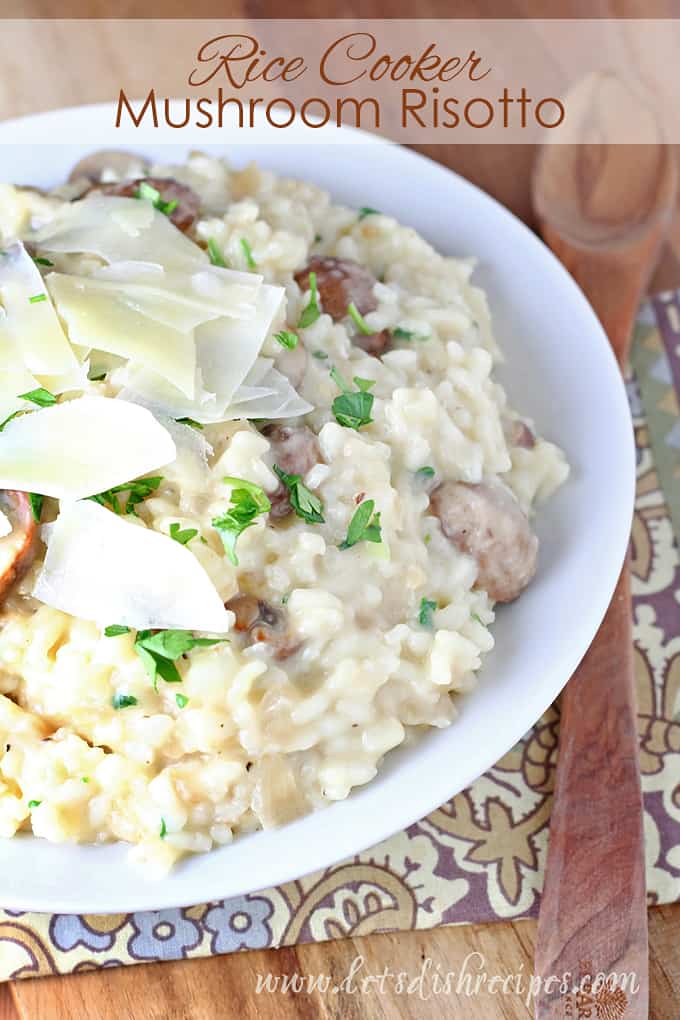 Rice Cooker Mushroom Risotto