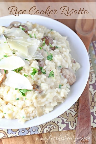 Rice Cooker Mushroom Risotto