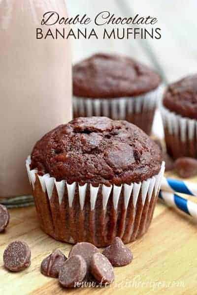 Double Chocolate Banana Muffins