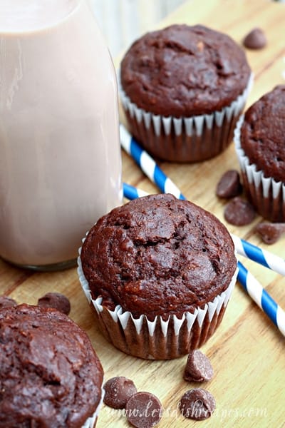 Double Chocolate Banana Muffins