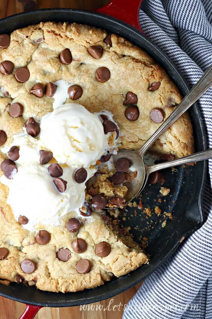 One Pan Skillet Chocolate Chip Cookie