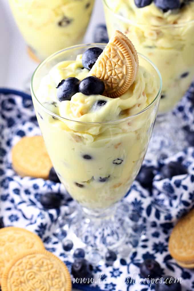 Golden Lemon Blueberry Cheesecake Salad