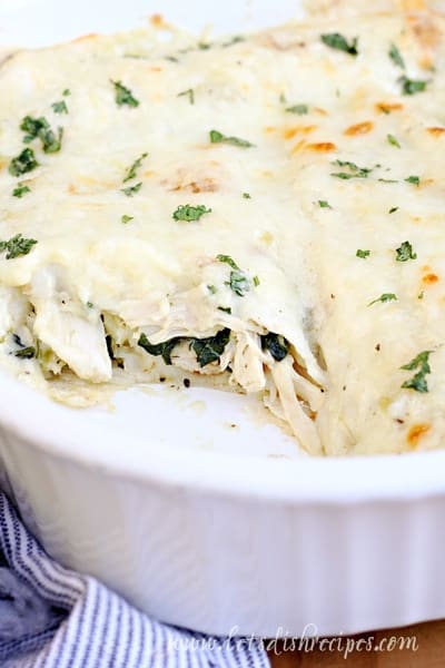 Chicken and Spinach Enchiladas