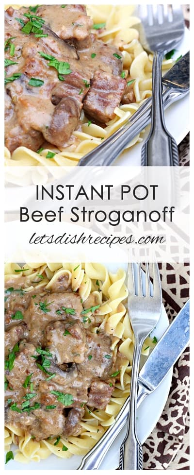 Pressure Cooker Beef Stroganoff