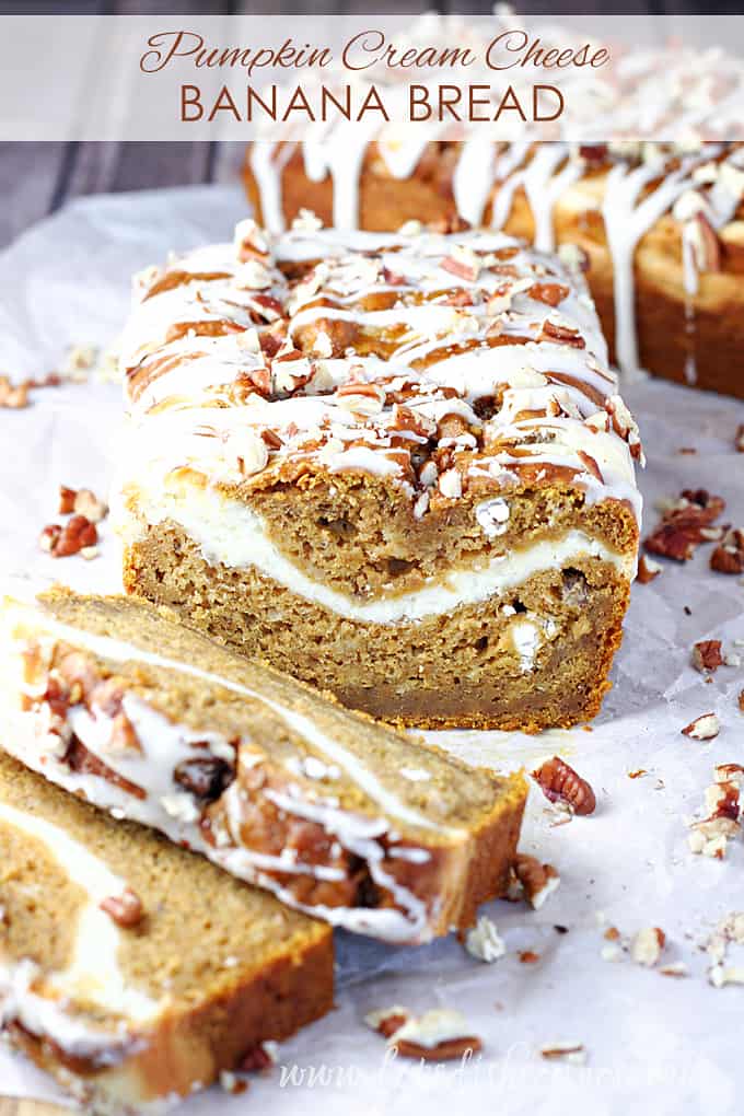 Pumpkin Cream Cheese Banana Bread