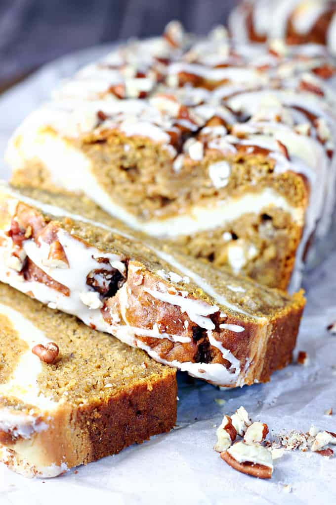 Pumpkin Cream Cheese Banana Bread