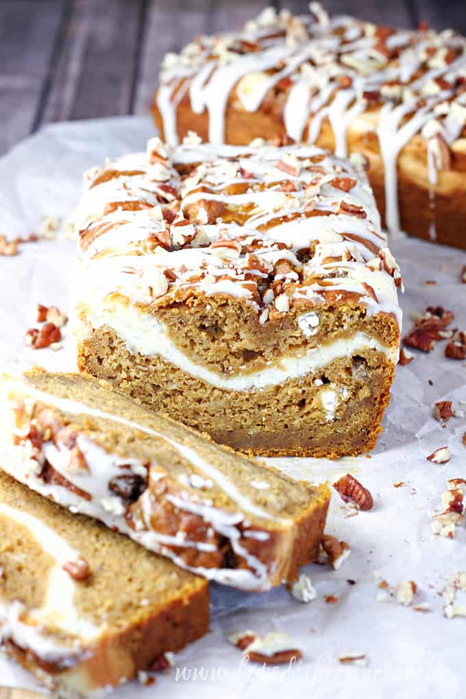 Pumpkin Cream Cheese Banana Bread