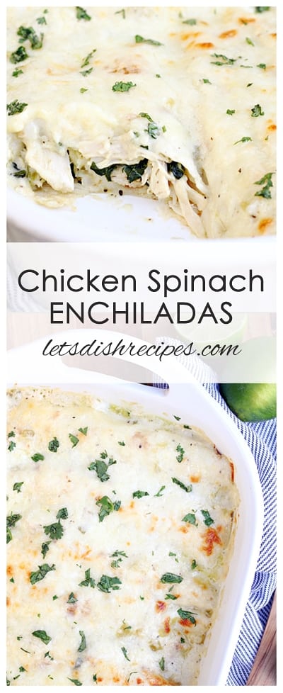 Chicken Spinach Enchiladas