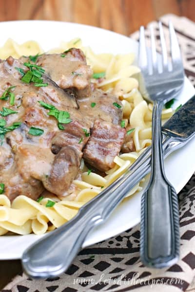 Pressure Cooker Beef Stroganoff