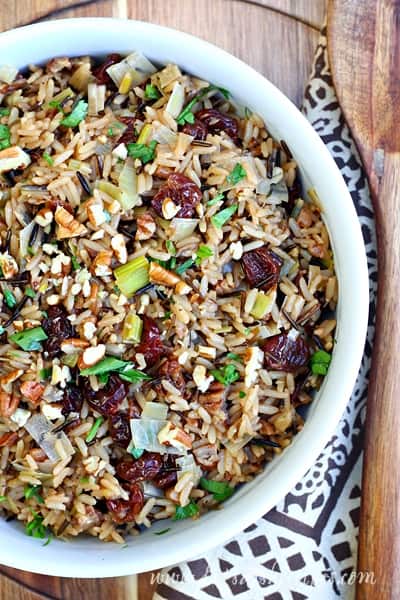 Cherry Pecan Wild Rice Pilaf