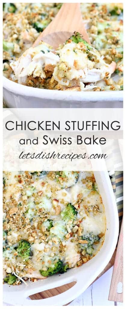 Chicken Stuffing and Swiss Bake