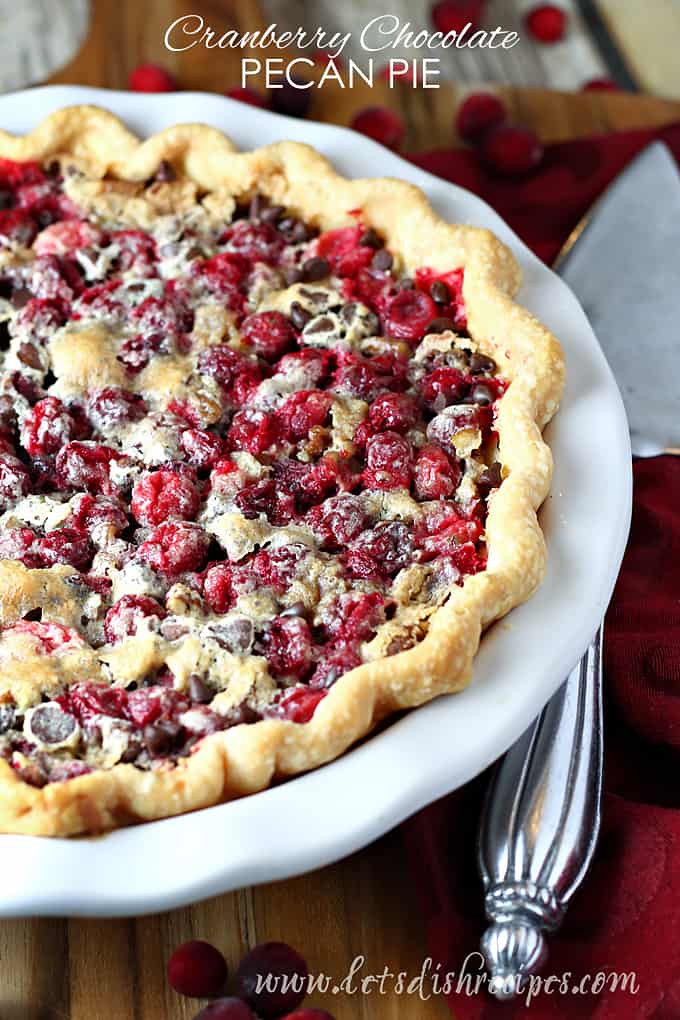 Cranberry Chocolate Pecan Pie