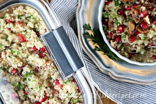 Quinoa Pomegranate Salad with Candied Pecans