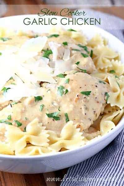 Creamy Slow Cooker Garlic Chicken