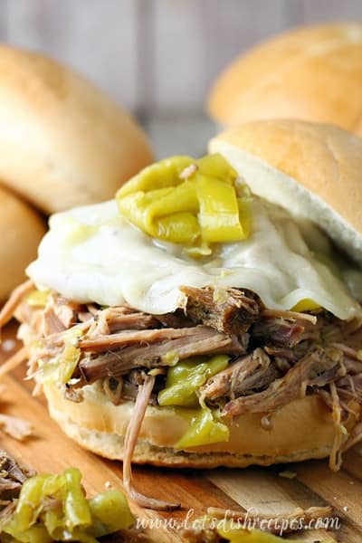 Slow Cooker Pepperoncini Beef Sandwiches