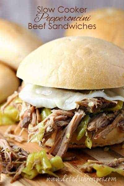 Slow Cooker Pepperoncini Beef Sandwiches 