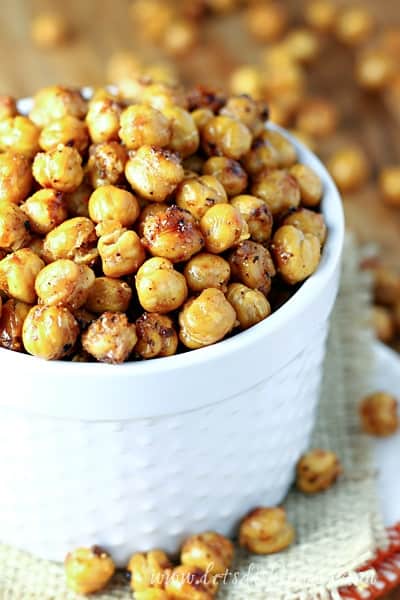 Sweet and Spicy Roasted Chickpeas