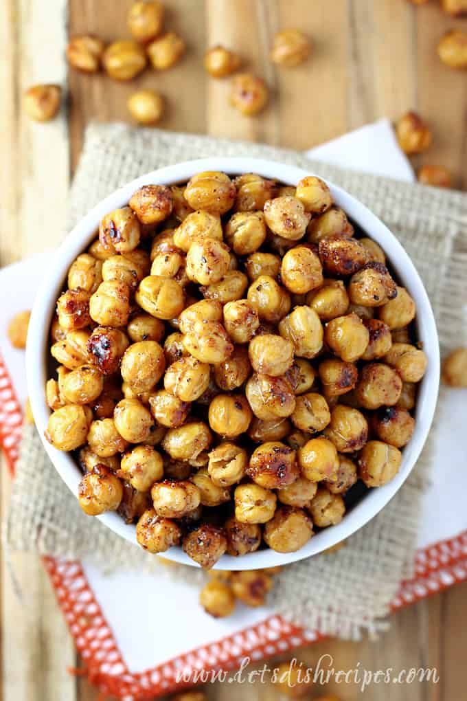 Sweet and Spicy Roasted Chickpeas