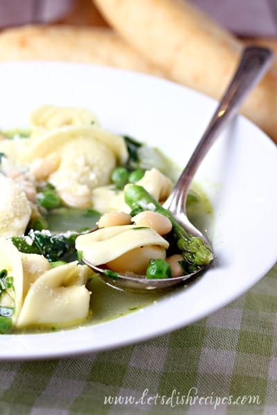 Spring Minnestrone with Tortellini