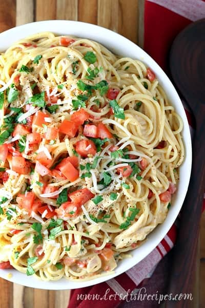 Tex Mex White Chicken Spaghetti