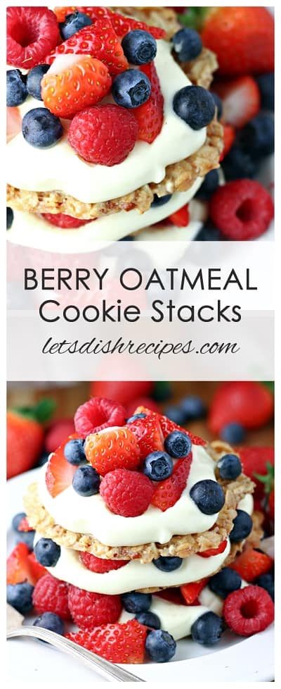 Berry Oatmeal Cookie Stacks