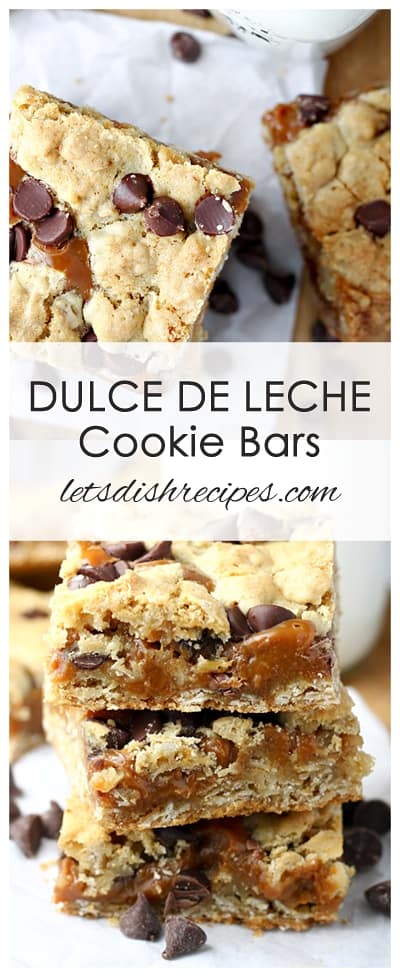 Dulce de Leche Oatmeal Chocolate Chip Cookie Bars