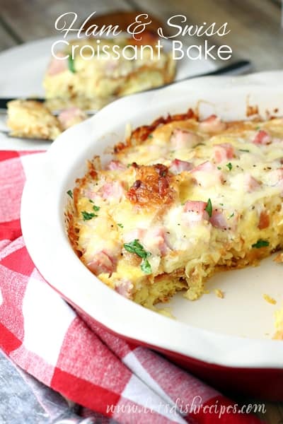 Ham Swiss Croissant Bake