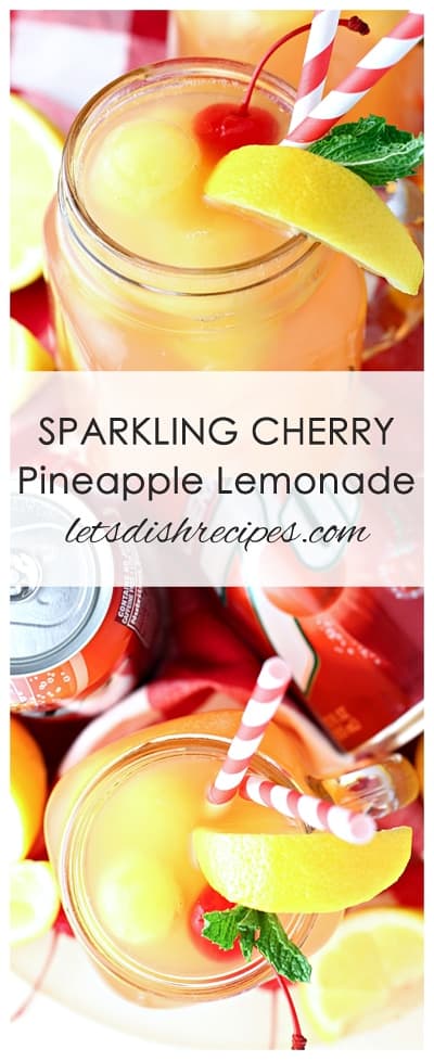 Sparkling Cherry Pineapple Lemonade