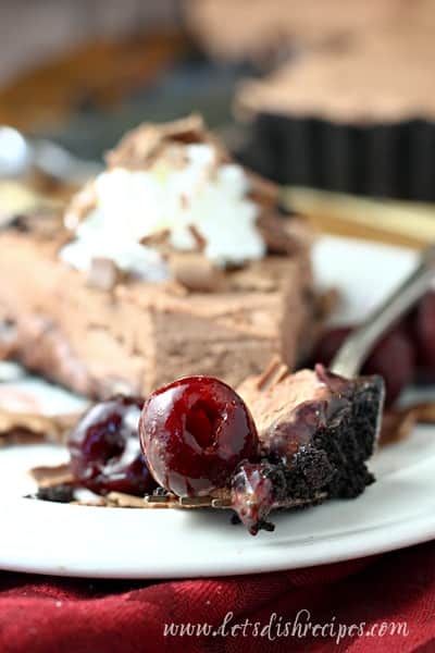 Frozen Chocolate Mousse Cherry Pie