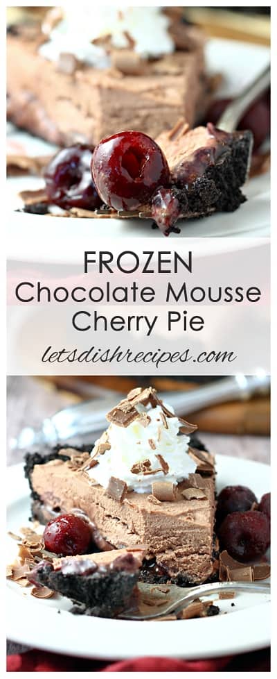 Frozen Chocolate Mousse Cherry Pie