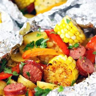 Sausage Veggie Foil Dinners