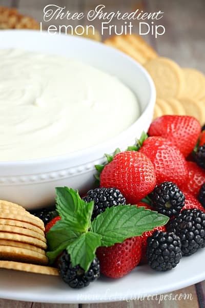 Three Ingredient Lemon Fruit Dip