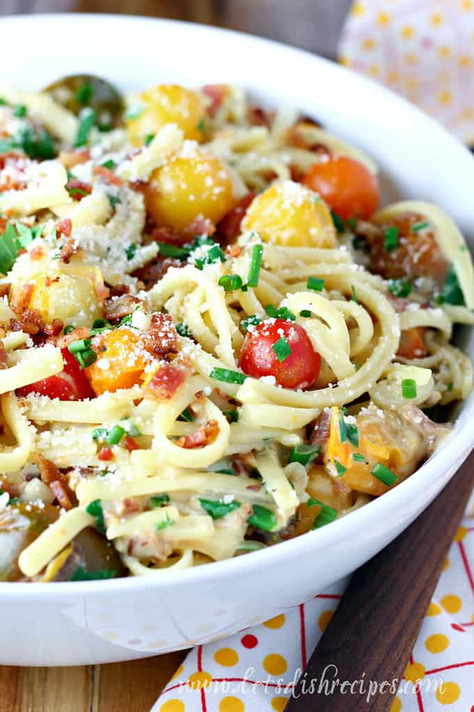 Tomato Bacon Carbonara