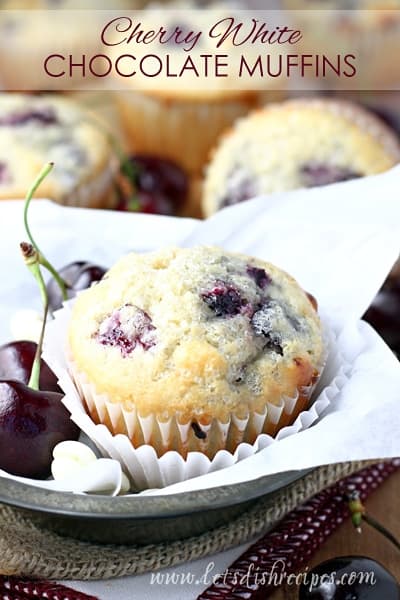 Cherry White Chocolate Muffins