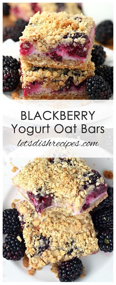 Blackberry Yogurt Oat Bars