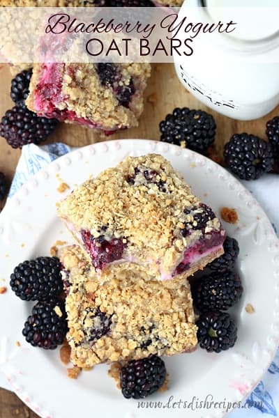 Blackberry Yogurt Oat Bars