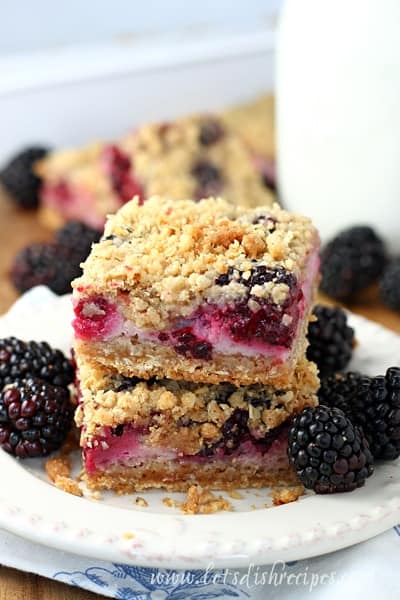 Blackberry Yogurt Oat Bars