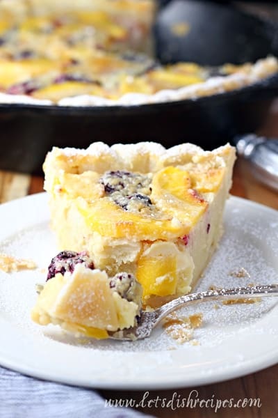 Blackberry Peach Buttermilk Pie